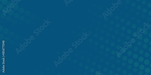 Halftone gradient dots background vector illustration. Blue green dark dotted, blue light halftone texture.  Retro abstract print. Geometric spots duotone cover. The geometric abstract pattern .