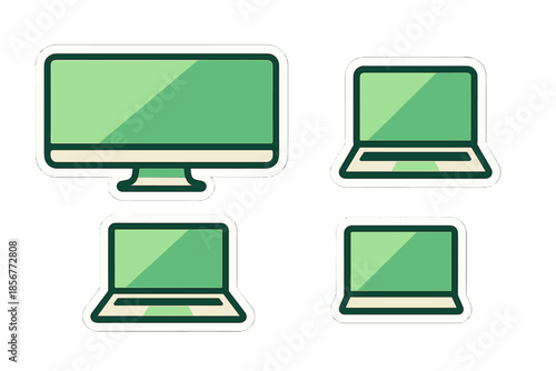 Desktop computer and laptop icons