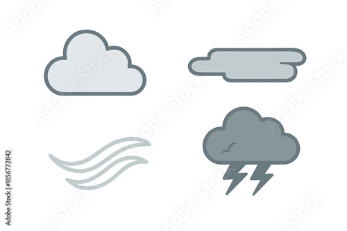 Weather icons with glowing effects