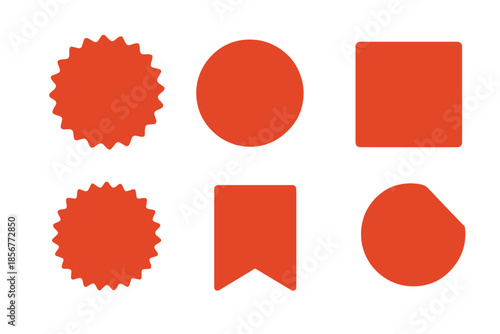 Six glowing orange shapes on a dark background