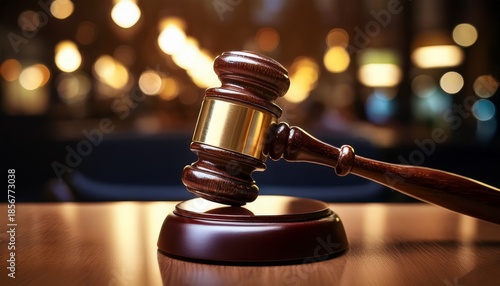 auction hammer with shiny wooden base ready for bidding at an exciting auction event