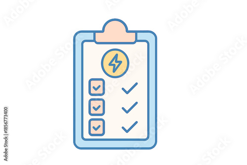 Checklist with Lightning Bolt Icon