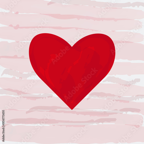 Heart painted with watercolors