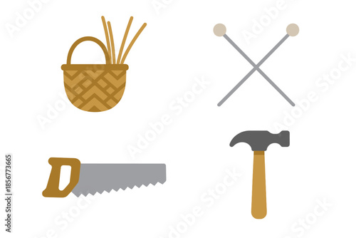 Crafts and Tools Concept