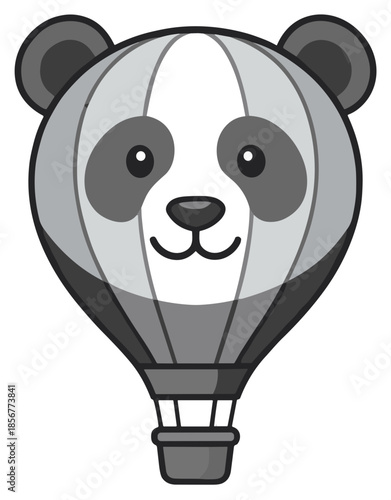 hot air balloon, balloon, animals, bear, lion, panda, fox, chick, sky, flying, colorful, shapes, collection, kids, party, travel, adventure, decoration, faces, smile