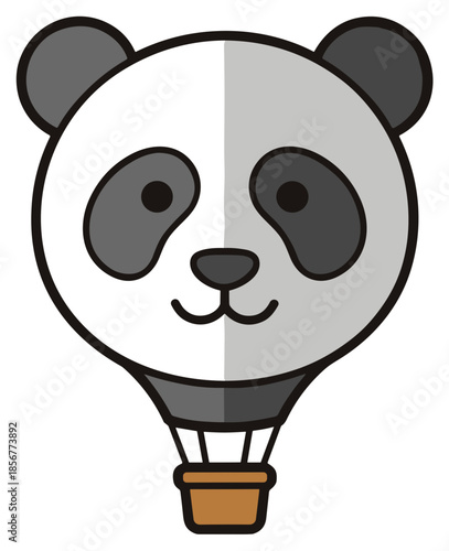 hot air balloon, balloon, animals, bear, lion, panda, fox, chick, sky, flying, colorful, shapes, collection, kids, party, travel, adventure, decoration, faces, smile