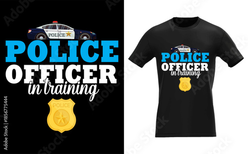 Police Officer In Training Funny Kid Cop Policeman