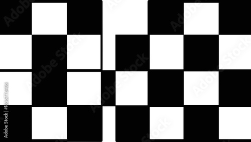 Black and White Checkerboard Pattern.