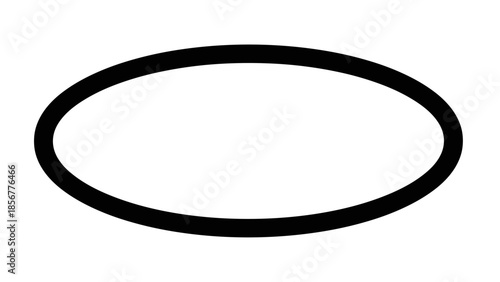 Black Circle Shape on White Background.