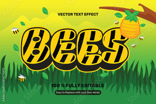 Honey Bee Text Effect