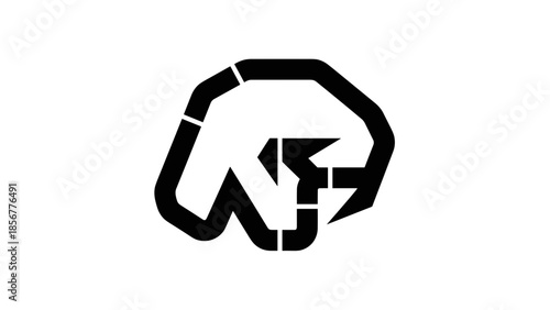 Black Hand Sign Vector Graphic.