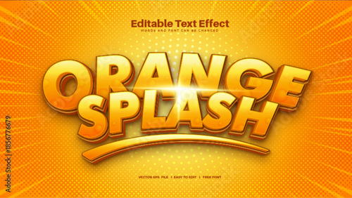 Orange Splash Text Effect