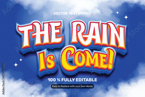 The Rain is Come Text Effect