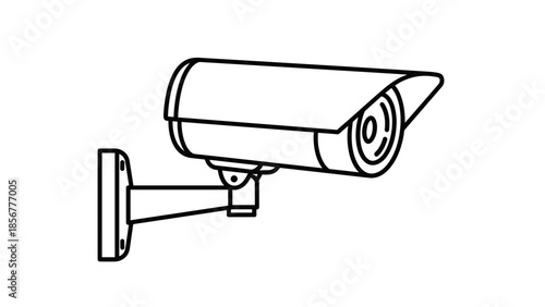 CCTV Security Camera Illustration on White.