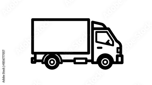 Delivery Truck Illustration Simple Design.