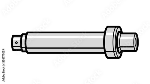 Cylindrical Mechanical Component with Flange.