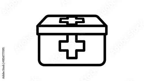 First Aid Kit Icon Simple Design.