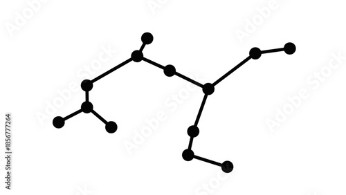 Molecular Structure Diagram with Connected Nodes.