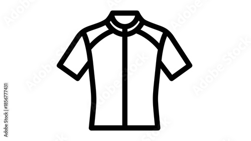 Simple Black and White Cycling Jersey.