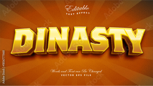 Dinasty Gold 3D Bold Text Effect