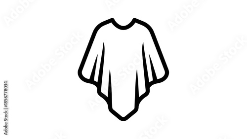 Simple Line Drawing of Baby Kimono.