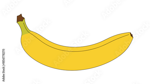 Yellow Banana Fruit Illustration.