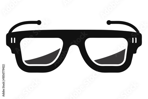 smart glasses silhouette line art vector illustration