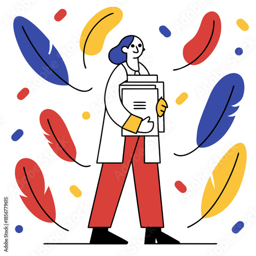 A cartoon character of man