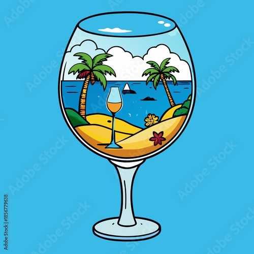 cocktail on a tropical beach
