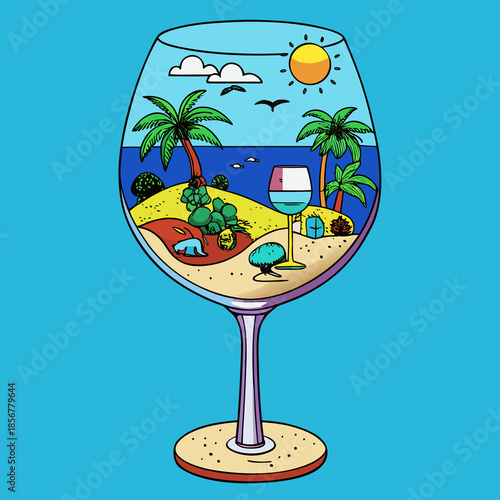 glass of champagne and a cocktail