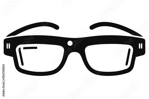smart glasses silhouette line art vector illustration