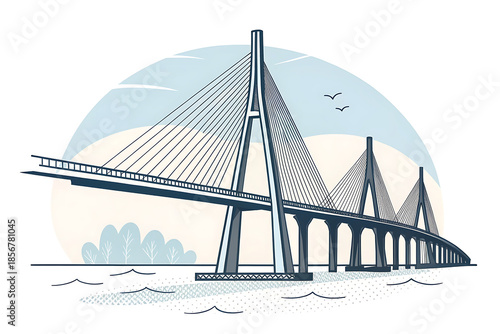 Minimal vector of Bandra-Worli Sea Link with simple cables