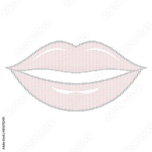 Elegant Lips Illustration, Cosmetic Beauty Design, Makeup Art