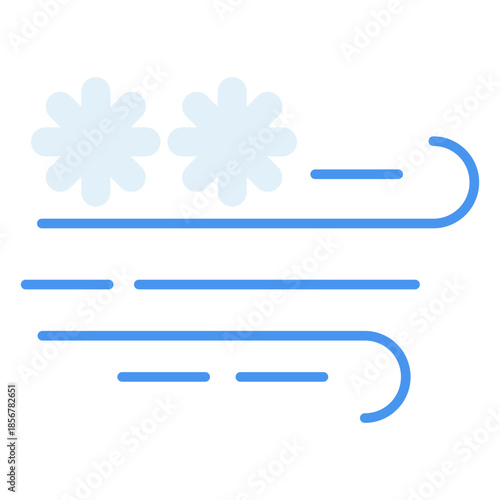 Windy snow vector icon. Weather icon flat style. perfect use for logo, presentation, website, and more. modern icon design color style 