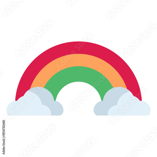 Rainbow vector icon. Weather icon flat style. perfect use for logo, presentation, website, and more. modern icon design color style 