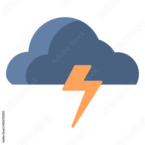Medium thundercloud vector icon. Weather icon flat style. perfect use for logo, presentation, website, and more. modern icon design color style 