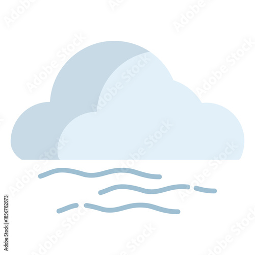 Foggy cloud vector icon. Weather icon flat style. perfect use for logo, presentation, website, and more. modern icon design color style 