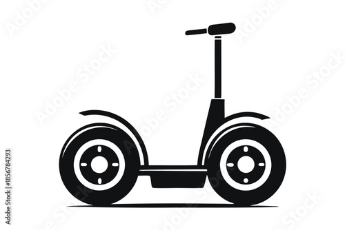 segway silhouette line art vector illustration