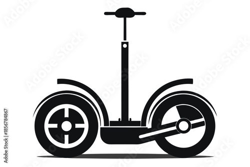 segway silhouette line art vector illustration
