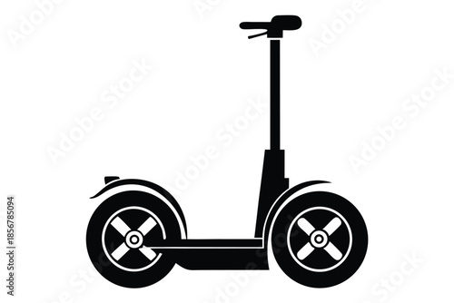 segway silhouette line art vector illustration