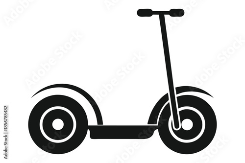 segway silhouette line art vector illustration
