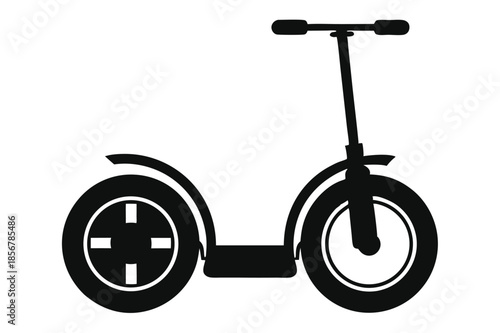segway silhouette line art vector illustration