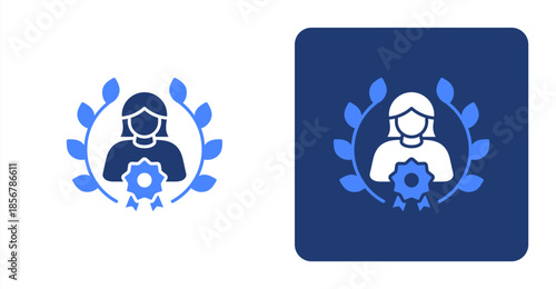 Outstanding Glyph Color  Two-tone color and contrasting background icon illustration