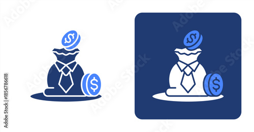 -Bonus Glyph Color  Two-tone color and contrasting background icon illustration