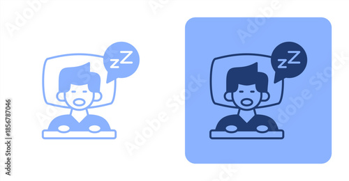 Insomnia Mixed  Two-tone color and contrasting background icon illustration