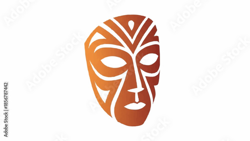 Tribal Mask Icon Representing Culture and Heritage