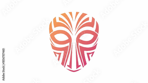 Symbolic Tribal Mask Icon Representing Culture and Identity