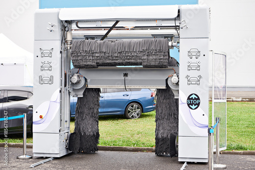 Car wash for a car service center