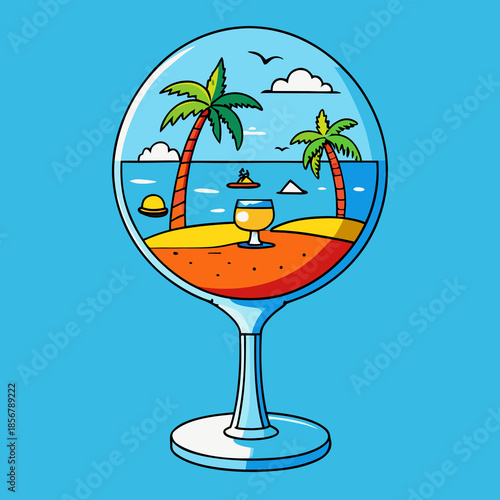 cocktail on a tropical beach