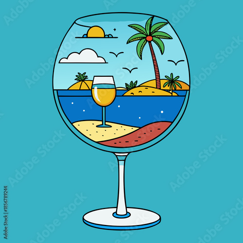 cocktail on a tropical beach